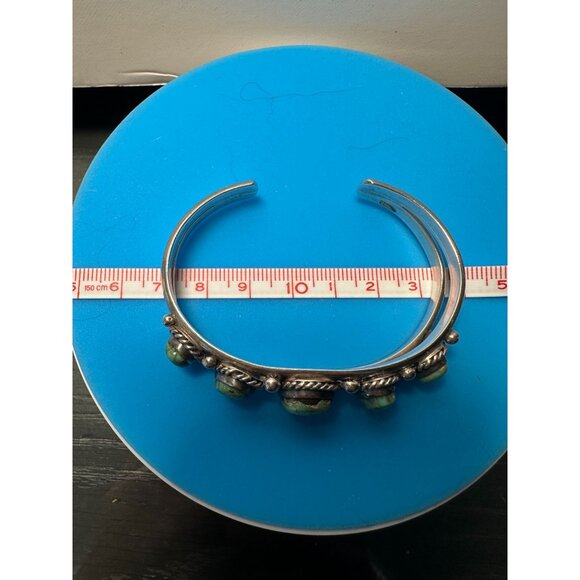 Sterling Silver Turquoise Cuff Bracelet. 31 grams - Picture 2 of 5